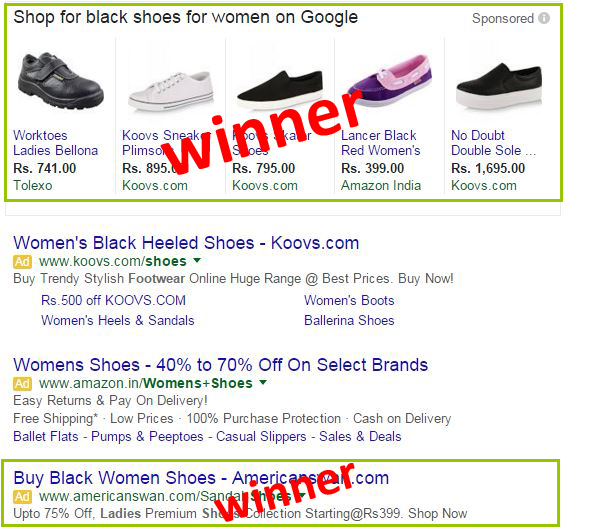 Winner Adwords Position #3 & PLAs