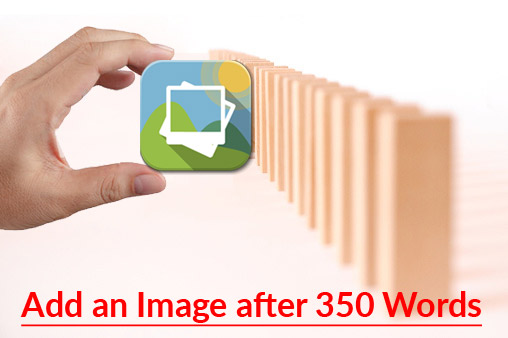 Visual Content Marketing Strategies- Add image after 350 words